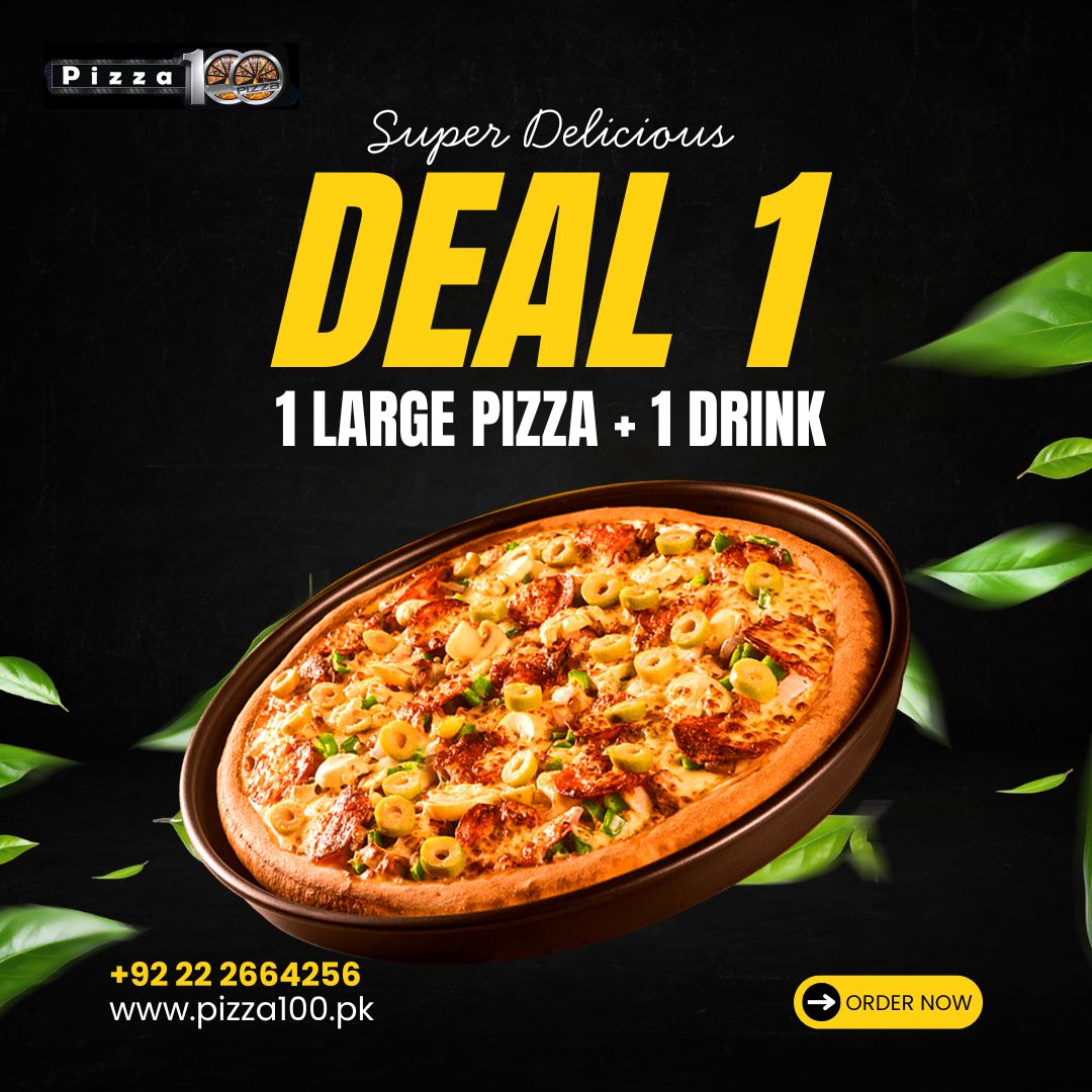 Deal 1 – 1 Large Pizza & 1 Litre Drink